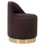 paris prix Tabouret Pivotant en Velours "Viktor" 68cm Marron