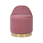 Paris Prix Tabouret Pivotant En Velours "Viktor" 68cm Rose