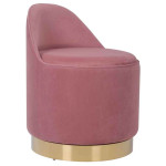 paris prix Tabouret Pivotant en Velours "Viktor" 68cm Rose