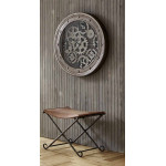 Paris Prix Tabouret Pliable En Cuir "Rodéo" 58cm Marron