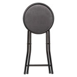 Paris Prix Tabouret Pliant En Velours "Cyda" 45cm Gris