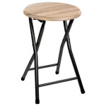 paris prix Tabouret Pliant "Utilitaire" 46cm Noir & Naturel