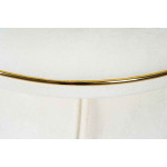 Paris Prix Tabouret Rond Design "Corin" 55cm Ivoire & Or