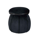 Paris Prix Tabouret Rond Design "Corin" 55cm Noir & Gris