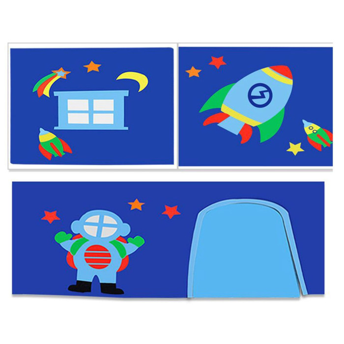 Paris Prix Tente Textile Pour Lit "Pino Astronaute II" Bleu