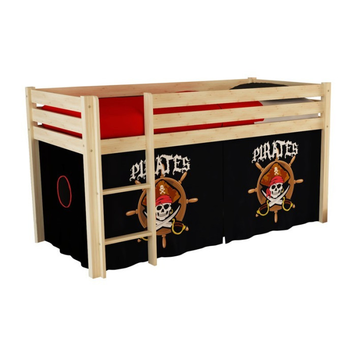 Paris Prix Tente Textile Pour Lit "Pino Pirates II" Noir