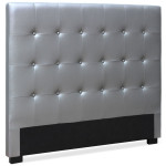 Paris Prix Tête De Lit Capitonnée "Amor" 160cm Argent