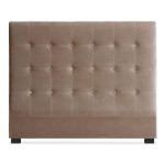 paris prix Tête de Lit Capitonnée en Velours "Amor" 140cm Taupe