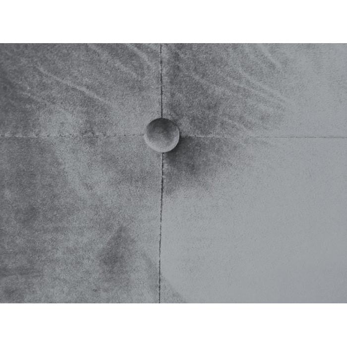 Paris Prix Tête De Lit Capitonnée En Velours "Amor" 160cm Argent