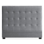 paris prix Tête de Lit Capitonnée en Velours "Amor" 160cm Argent