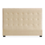 paris prix Tête de Lit Capitonnée en Velours "Amor" 160cm Beige