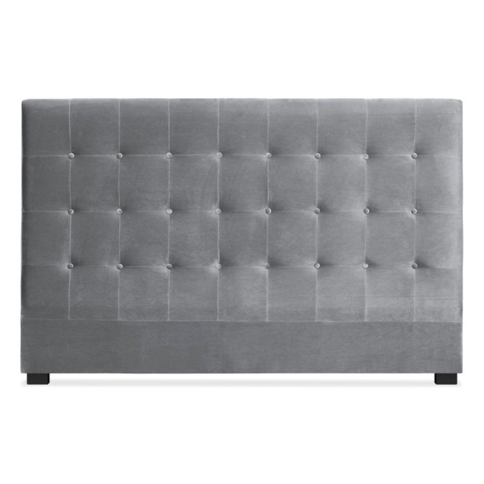 Paris Prix Tête De Lit Capitonnée En Velours "Amor" 180cm Argent