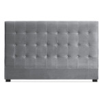 paris prix Tête de Lit Capitonnée en Velours "Amor" 180cm Argent