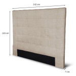Paris Prix Tête De Lit Capitonnée "Ramino" 142cm Beige
