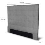 Paris Prix Tête De Lit Capitonnée "Ramino" 142cm Gris