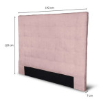 Paris Prix Tête De Lit Capitonnée "Ramino" 142cm Rose