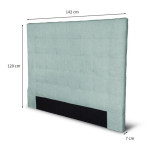 Paris Prix Tête De Lit Capitonnée "Ramino" 142cm Vert D'Eau