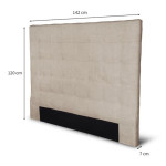 Paris Prix Tête De Lit Capitonnée "Ramino" 162cm Beige