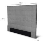 Paris Prix Tête De Lit Capitonnée "Ramino" 162cm Gris