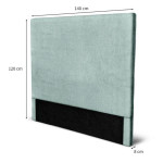 Paris Prix Tête De Lit Design "Bouma" 140cm Vert D'Eau