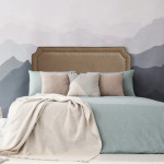 Paris Prix Tête De Lit Design En Tissu "Selena" 140cm Taupe