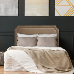 Paris Prix Tête De Lit Design En Tissu "Selena" 160cm Taupe