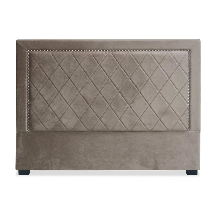 Paris Prix Tête De Lit Design En Velours "Sofia" 160cm Taupe