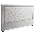 Paris Prix Tête De Lit Design En Velours "Sofia" 180cm Argent