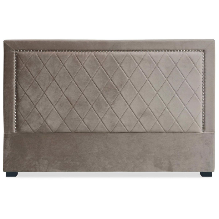 Paris Prix Tête De Lit Design En Velours "Sofia" 180cm Taupe