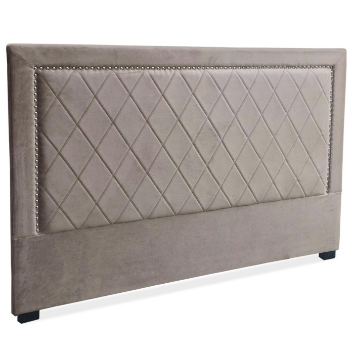 Paris Prix Tête De Lit Design En Velours "Sofia" 180cm Taupe