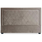paris prix Tête de Lit Design en Velours "Sofia" 180cm Taupe