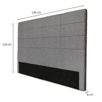 Paris Prix Tête De Lit Design "Quadrillée" 140cm Gris
