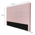 Paris Prix Tête De Lit Design "Quadrillée" 140cm Rose