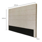Paris Prix Tête De Lit Design "Quadrillée" 160cm Beige