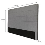 Paris Prix Tête De Lit Design "Quadrillée" 160cm Gris