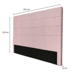 Paris Prix Tête De Lit Design "Quadrillée" 160cm Rose