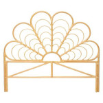 paris prix Tête de Lit en Rotin "Idylle Folk" 140x160cm Naturel