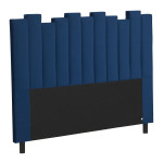 Paris Prix Tête De Lit En Velours Design "Kenty" 160cm Bleu