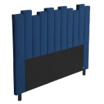 Paris Prix Tête De Lit En Velours Design "Kenty" 160cm Bleu