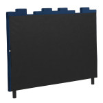 Paris Prix Tête De Lit En Velours Design "Kenty" 160cm Bleu