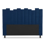 paris prix Tête de Lit en Velours Design "Kenty" 160cm Bleu