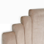 Paris Prix Tête De Lit En Velours "Renaya" 140cm Taupe