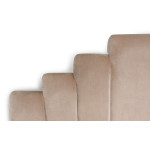 Paris Prix Tête De Lit En Velours "Renaya" 140cm Taupe