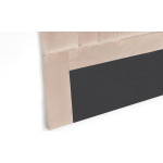 Paris Prix Tête De Lit En Velours "Renaya" 140cm Taupe