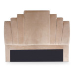 paris prix Tête de Lit en Velours "Renaya" 140cm Taupe