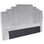 Paris Prix Tête De Lit En Velours "Renaya" 180cm Argent