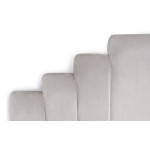 Paris Prix Tête De Lit En Velours "Renaya" 180cm Argent