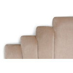 Paris Prix Tête De Lit En Velours "Renaya" 180cm Taupe