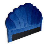 Paris Prix Tête De Lit En Velours "Shelly" 140cm Bleu