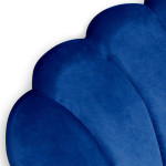 Paris Prix Tête De Lit En Velours "Shelly" 140cm Bleu
